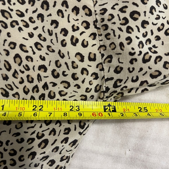 Whistles Womens Dress Size Medium Tan Leopard Print V Neck Short Sleeve Mini - Picture 10 of 10